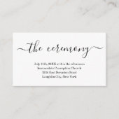 Kaart voor bruiloft Ceremony Enclosure - Simple (Voorkant)