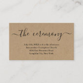 Kaart voor bruiloft Ceremony Enclosure - Simple (Voorkant)