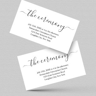 Kaart voor bruiloft Ceremony Enclosure - Simple