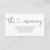 Kaart voor bruiloft Ceremony Enclosure - Simple (Voorkant)