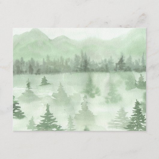 Kaart voor bruiloft Mountains Enclosure (Achterkant)