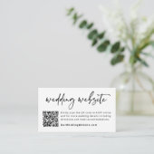 Kaart voor bruiloft Website QR Code Wedding Enclos (Staand voorkant)