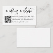 Kaart voor bruiloft Website QR Code Wedding Enclos (Voorkant / Achterkant)