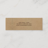 Kaart voor Burlap Afstuderen Naam invoegen Contactkaartje (Achterkant)