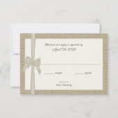 Kaart voor Burlap- en Bow-aangepaste respons (Voorkant)