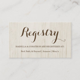 Kaart voor cadeauregisterbehuizing