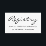 Kaart voor cadeauregisterbehuizing<br><div class="desc">Eenvoudig en elegant.</div>