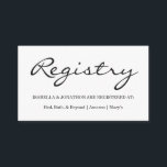 Kaart voor cadeauregisterbehuizing<br><div class="desc">Eenvoudig en elegant.</div>