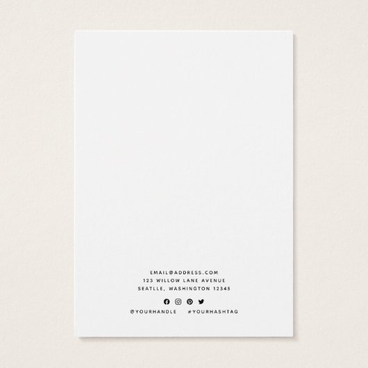 Kaart voor calligrafie en zwart-border earing Disp (Achterkant)