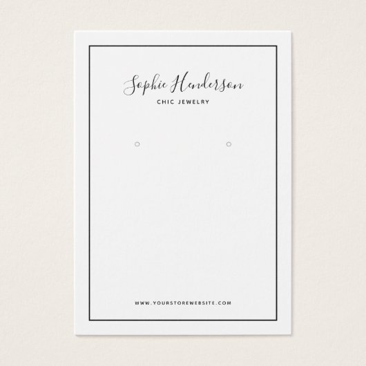 Kaart voor calligrafie en zwart-border earing Disp (Voorkant)