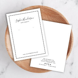 Kaart voor calligrafie en zwart-border earing Disp