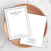 Kaart voor calligrafie en zwart-border earing Disp