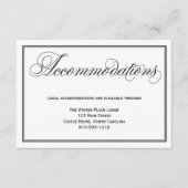 Kaart voor calligrafieScript Wedding Accommodation (Voorkant)
