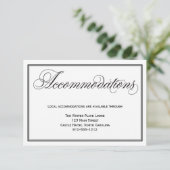 Kaart voor calligrafieScript Wedding Accommodation (Staand voorkant)