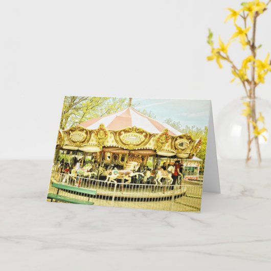 Kaart voor carrouselnota (Gele Bloem)