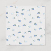 Kaart voor charmatie en moderne blauwe Floral behu (Achterkant)