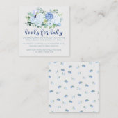 Kaart voor charmatie en moderne blauwe Floral behu (Voorkant / Achterkant)