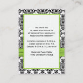 Kaart voor Chartreuse, White en Black Damask Enclo (Achterkant)