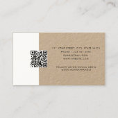 Kaart voor clientbenoeming QR Code Business Logo Visitekaartje (Achterkant)