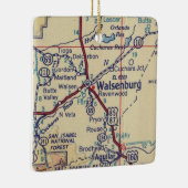 kaart voor CO in Walsenburg Keramisch Ornament (Rechts)