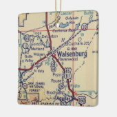 kaart voor CO in Walsenburg Keramisch Ornament (Links)
