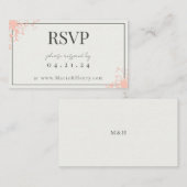 Kaart voor Coral- en Cream RSVP-behuizing (Voorkant / Achterkant)