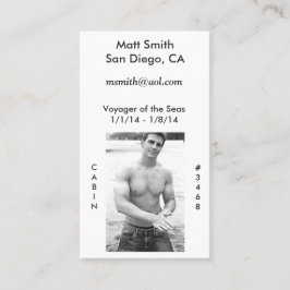 Kaart voor cruiseschepen (met achterzijde) visitekaartje