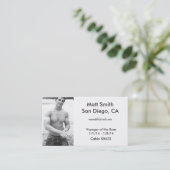 Kaart voor cruiseschepen (met achterzijde) visitekaartje (Staand voorkant)