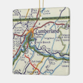 kaart voor Cumberland MD Keramisch Ornament (Links)