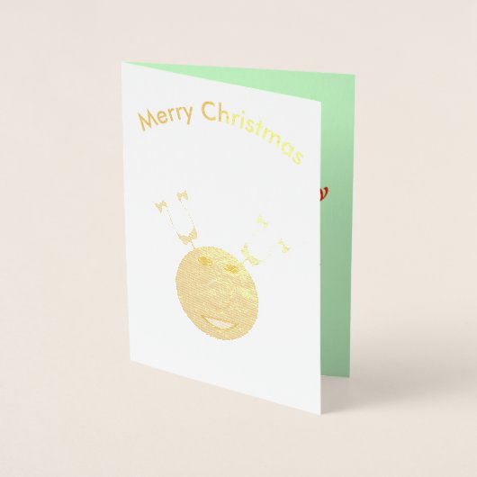 Kaart voor Cyber-kerstrendierrendiervernieuwing Fo (Voorkant)