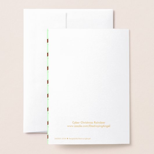 Kaart voor Cyber-kerstrendierrendiervernieuwing Fo (Met envelop)