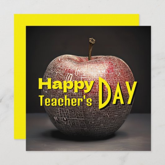 Kaart voor Dag van de Leraar (Voorkant / Achterkant)