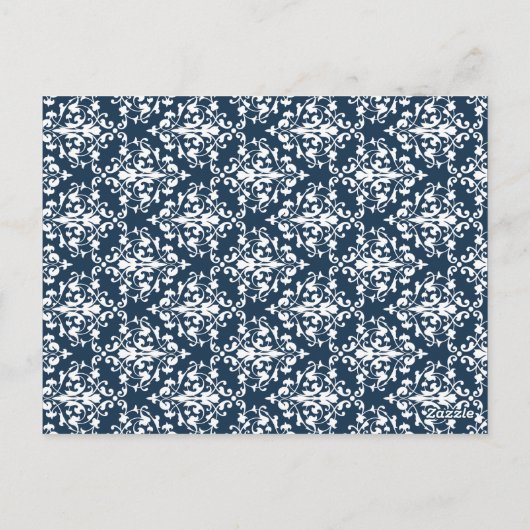 Kaart voor Damascus Silver Ribbon Table Number (Achterkant)