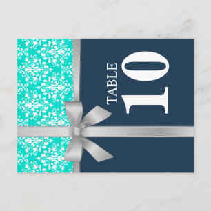 Kaart voor Damascus Silver Ribbon Table Number
