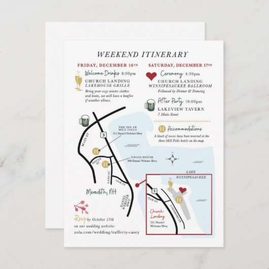 Kaart voor de behuizing van bruiloft - Aangepast o (Voorkant / Achterkant)