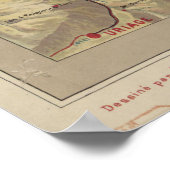  kaart voor de berggebieden van Chartreuse (1897) Poster (Hoek)