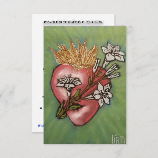 Kaart voor de bescherming van Sint-Jozefs (Voorkant / Achterkant)