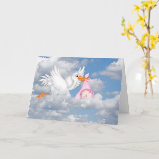 Kaart voor de bevalling van een meisje door de ooi (Gele Bloem)