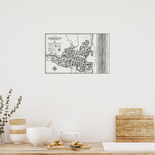  kaart voor de binnenvaart poster (Keuken)