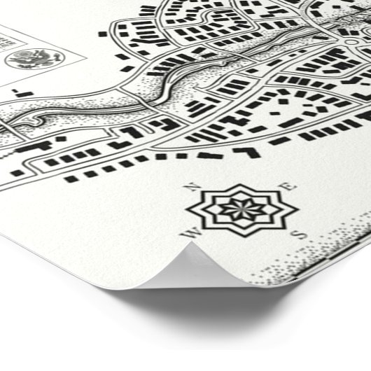  kaart voor de binnenvaart poster (Hoek)