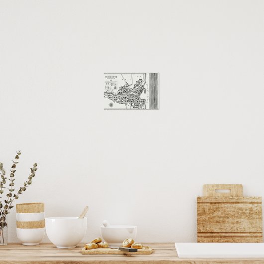  kaart voor de binnenvaart poster (Keuken)