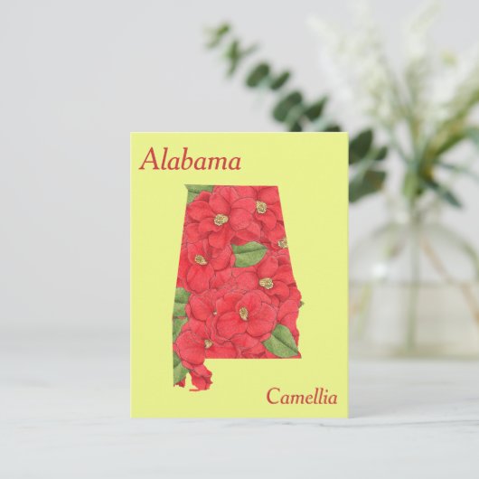 Kaart voor de bloem van de deelstaat Alabama (Staand voorkant)
