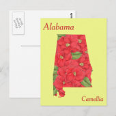 Kaart voor de bloem van de deelstaat Alabama (Voorkant / Achterkant)