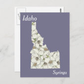 Kaart voor de bloem van de deelstaat Idaho (Voorkant / Achterkant)