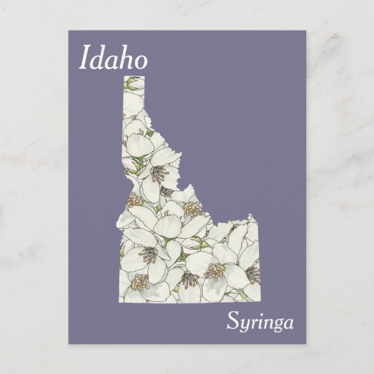 Kaart voor de bloem van de deelstaat Idaho (Voorkant)