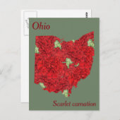 Kaart voor de bloem van de deelstaat Ohio (Voorkant / Achterkant)