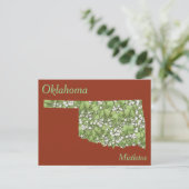 Kaart voor de bloem van de deelstaat Oklahoma (Staand voorkant)