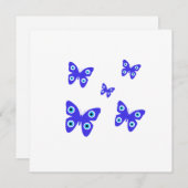 Kaart voor de boze ogen blauwe vlinders (Voorkant / Achterkant)