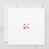 Kaart voor de boze ogen blauwe vlinders (Achterkant)