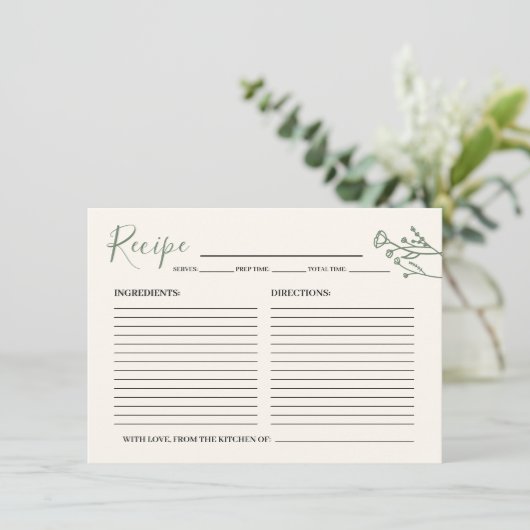 Kaart voor de Bride Rustic Wildflower (Staand voorkant)